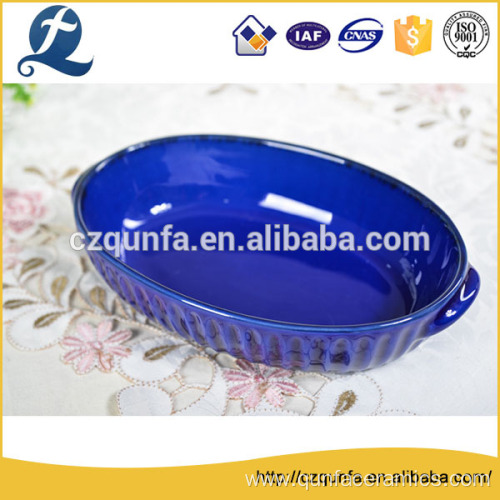 Classic style bakeware embossed tableware ceramic pan